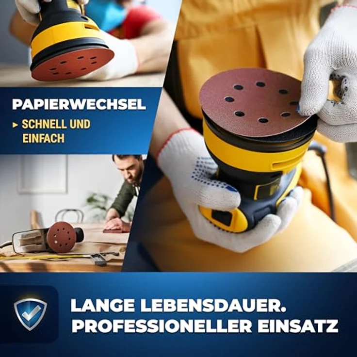 S&R Klett Schleifpapier Professional, Set 125 mm 60 St: je 10x P40, P60, P80, P120, P180, P240, 8 Löcher, für Exzenterschleifer – Bild 5