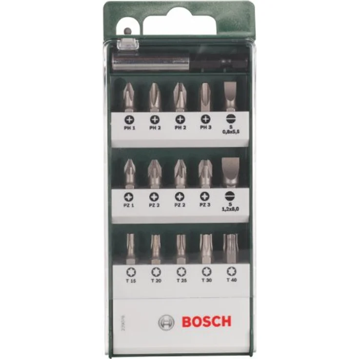 Bosch Gemischter 16-Bit-Satz (s, ph, pz, t) 2609255977, Set aus 16 Standard-Bits für gemischte Schraubendreher – Bild 2