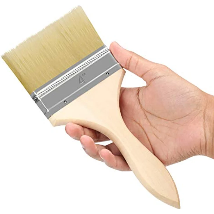 Kurtzy Pinselset 12-er Pack – 101,6mm Pinselkopf, Malerpinsel Größe 21,5cm - Pinsel Set für Farben, Lack, Beizen, Klebstoffe - Flachpinsel, Lasurpinsel, Lackpinsel für Malerbedarf, zum Streichen, DIY – Bild 3