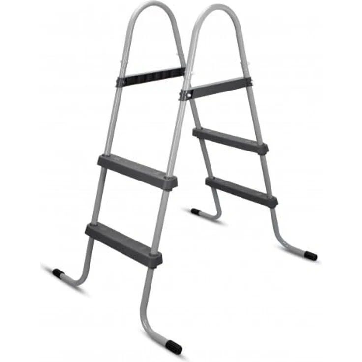 COIL Pooltreppe Metall, Sicherheitsleiter für Gartenpools, Gesamthöhe 120 cm, Max. Beckenhöhe 84 cm, 2 Stufen – Bild 6