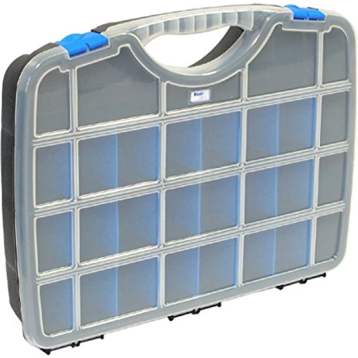 Tayg 022555 Line Etui mit beweglichen Trennwänden Nr. 22-21 Sortimentskasten Basic Box 01-312 x 238 x 51 mm-bis zu 26 Fächer-schwarz-blau – Bild 2