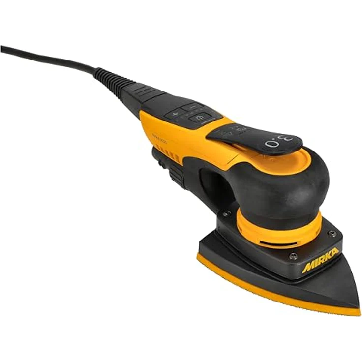 Mirka DEOS II 663 Deltaschleifer 300 W, vibrationsarmer Dreieckschleifer für staubfreies Schleifen von Holz, Trockenbau & Metall mit variabel einstellbarer Drehzahl und Bluetooth-Verbindung, MID6634044 – Bild 1