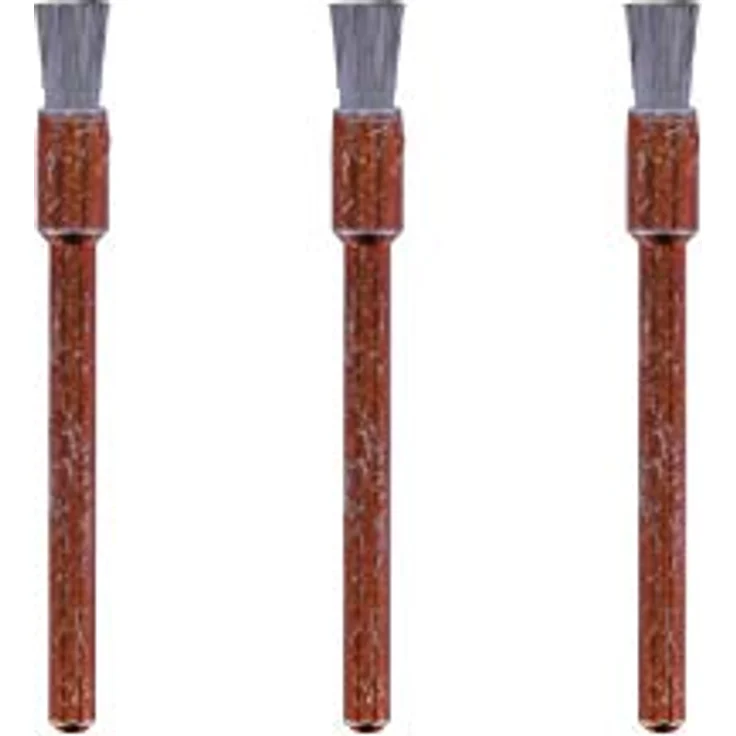 Dremel 532 Edelstahlbürste Zubehörsatz, 3 Edelstahlbürsten 3,2mm für die Reinigung rostfreier Materialien wie Aluminium, Edelstahl und Gold – Bild 1