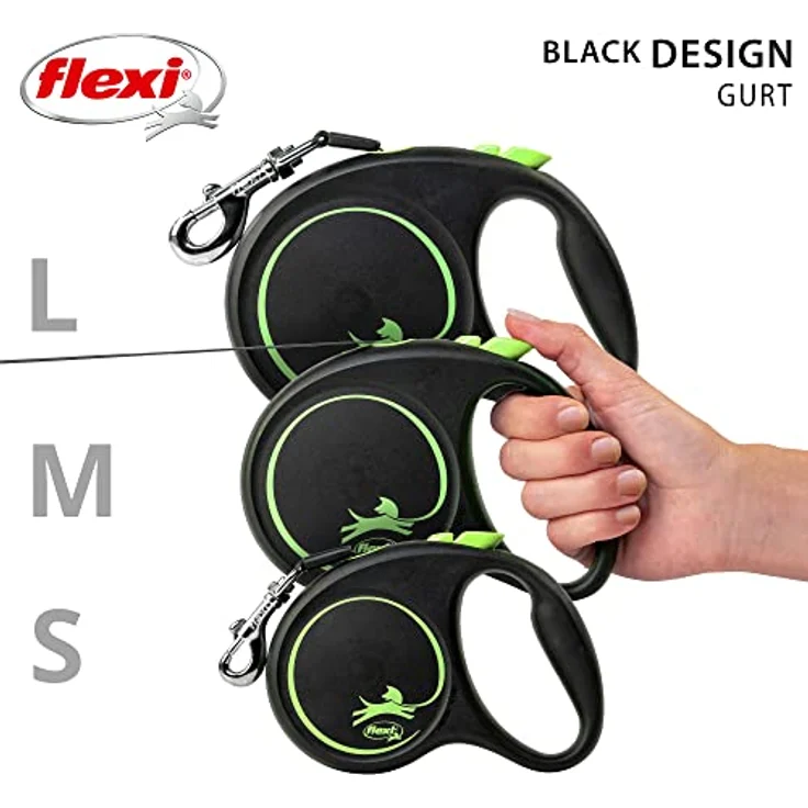 flexi Rollleine Design - Schwarz/Grün - L, Multi, small, 4000498034125 – Bild 5