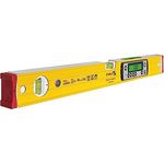 STABILA Elektronik-Wasserwaage TECH 196M DL - digitale Wasserwaage wasser- und staubdicht nach IP 67, 2 Digital-Displays, kalibrationsfrei mit Tasche, 61 cm