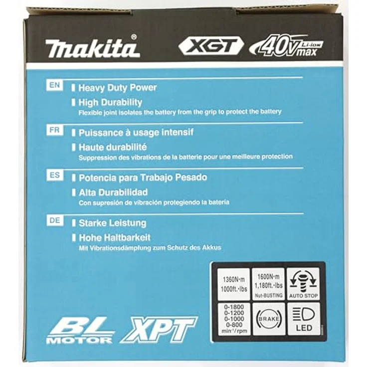 Makita TW002GZ, 40V Akku-Schlagschrauber mit 1700 Nm Drehmoment, 1/2 Zoll Antrieb und 1800 U/min – Bild 20