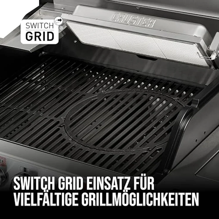 Enders Gasgrill UNIQ 4 IK Cruster mit CRUSTERÂ®- 800 Â°C Backburner, 800°C Hochleistungshitzezone und SWITCH GRID™, schwarz – Bild 6