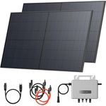 Solarway® 1000Wp / 800W Balkonkraftwerk, komplettes Set mit 800W EcoFlow Stream Wechselrichter und 2 x 500W bifazialen schwarzen Solarmodulen, inkl. Zubehör