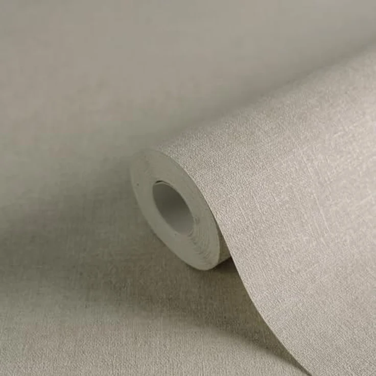 A.S. Création Smart Surfaces Einfarbige Vliestapete Textiloptik 10,05 m x 0,53 m - Grau, Grün, FSC-zertifiziert, licht- und scheuerbeständig, made in Germany - 395654 – Bild 3