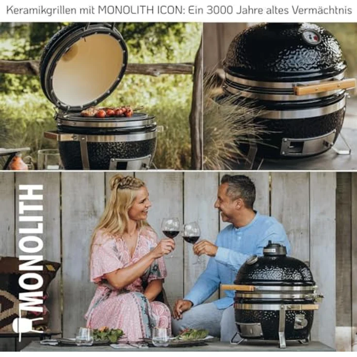 Monolith ICON Holzkohlegrill - Der Kamado Holzkohlegrill/Tischgrill für Unterwegs – Bild 3
