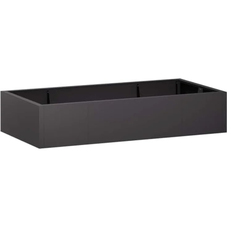 vidaXL Beetumrandung Stützmauer, modular und wetterbeständig, 6 Teile, Stahl schwarz, 200 x 100 x 50 cm – Bild 1