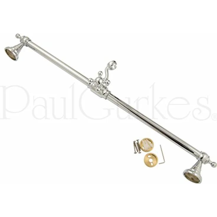 PaulGurkes Duschstange PGHPR7, Retro-Design aus massivem, verchromtem Messing mit Kugelgelenk und neigungsverstellbarer Halterung, chrom – Bild 6