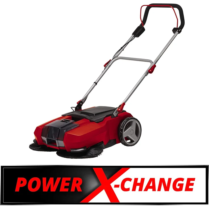 Einhell Akku-Kehrmaschine TE-SW 18-610 Li-Solo Power X-Change PXC 18 V, Li-Ion, 20 L Schmutzbehälter, 61 cm Arbeitsbreite, Parkposition, verstellbarer Lenker, abnehmbare Lippe, Ein-und Ausschalter – Bild 6