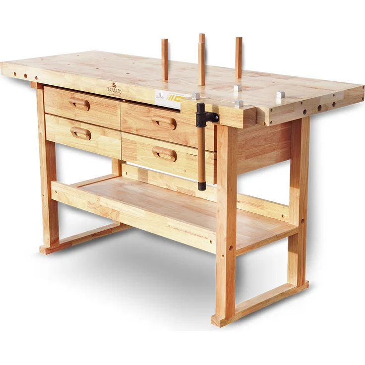 BAMATO Hobelbank WORK-1640 aus Massivholz – Bild 6