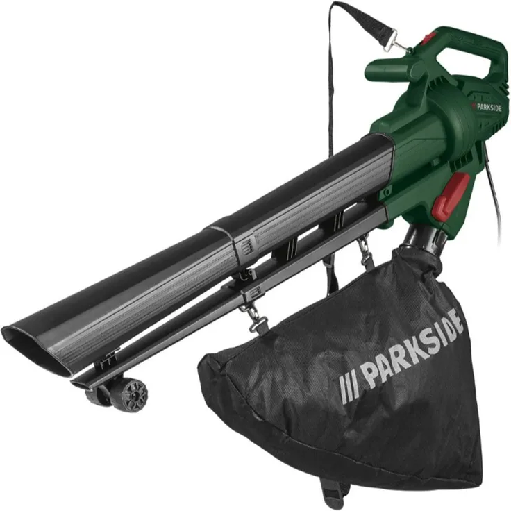 Parkside Elektro-Laubsauger / -bläser »PLS 2600 B2«, 2600 W, 3-in-1 Funktion, 270 km/h Luftgeschwindigkeit, 34 l Fangsack, Schwarz/Grün