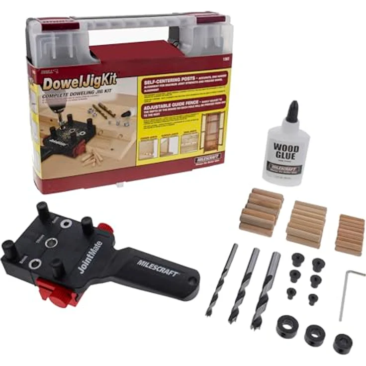 Milescraft Dowel Jig Kit Dübel Set inkl. Dübelautomat und Zubehör – Bild 2