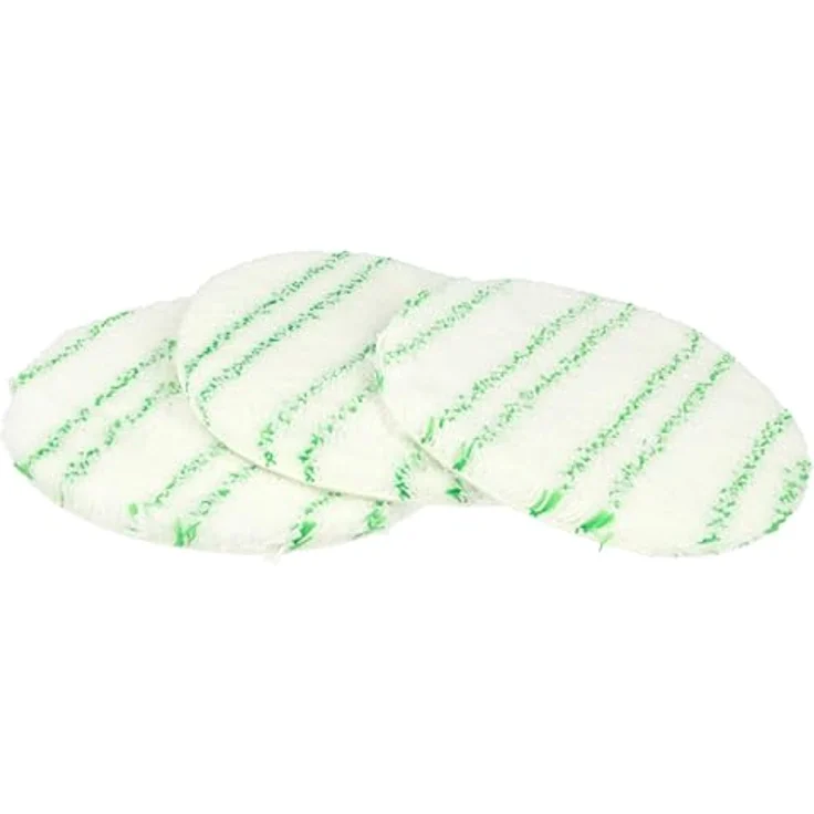 Vhbw Polierpad-Set für Kärcher FP 303, 6x Polierscheiben für Laminat, Durchmesser 12,5 cm, weiß/grün, waschbar bis 60°C – Bild 3