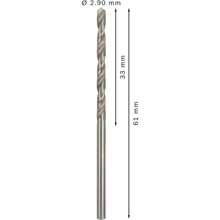 Bosch Professional Metallbohrer HSS-G geschliffen (10 Stück, Ø 2,9 mm) - Preisvergleich – Bild 3