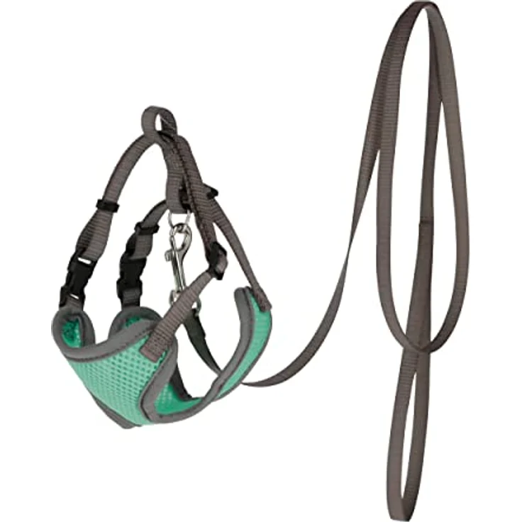 Katzengeschirr mit Leine 120cm x 10mm, türkis