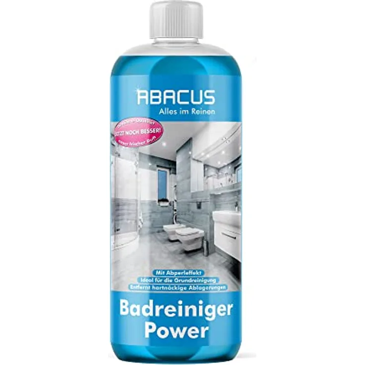 Badreiniger Konzentrat, Sanitärreiniger Konzentrat, Reiniger Bad, Reinigungsmittel Dusche, Reiniger-Konzentrat Badezimmer - ABACUS Badreiniger Power Konzentrat 1000 ml (2325)