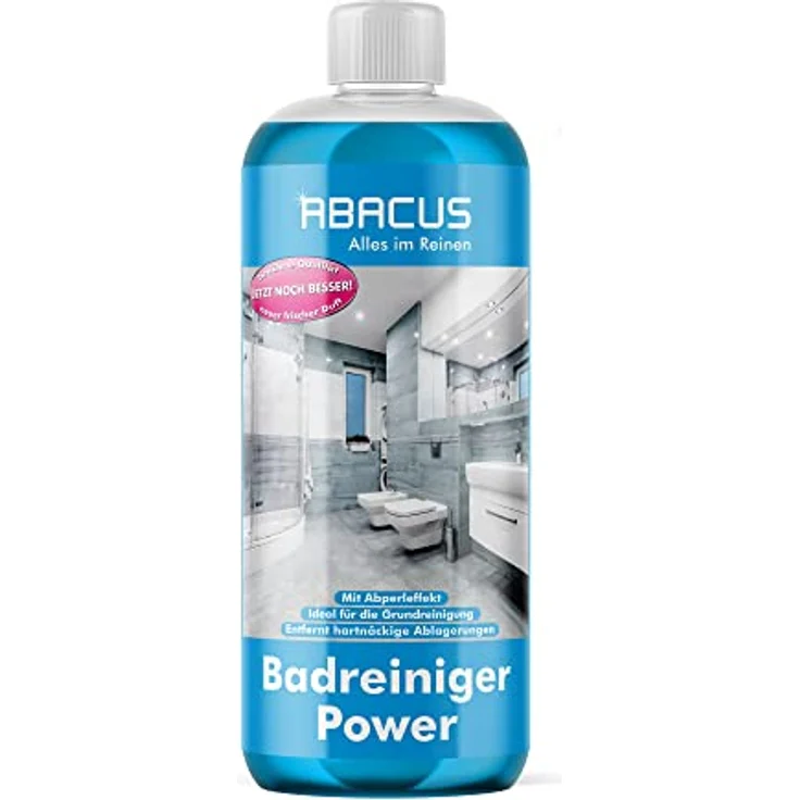 Badreiniger Konzentrat, Sanitärreiniger Konzentrat, Reiniger Bad, Reinigungsmittel Dusche, Reiniger-Konzentrat Badezimmer - ABACUS Badreiniger Power Konzentrat 1000 ml (2325) – Bild 1