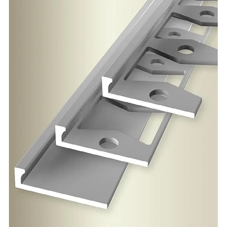 PROVISTON | Abschlussprofil | Breite: 21 mm | Höhe: 3 mm | Länge: 2500 mm | Aluminium eloxiert | Doppel-K-Profil | Edelstahl | Geschlossen Gestanzt - Preisvergleich – Bild 3