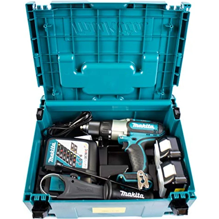 Makita DHP451RTJ Akku-Schlagbohrschrauber 3-Gang 18 V-5,0 Ah,2 Akkus und Ladegerät im Makpac – Bild 3