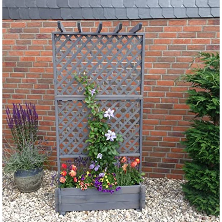 promadino Rankkasten mit Pergola, wetterfest imprägniert, BxTxH: 102x65x200 cm aus massivem Kiefernholz – Bild 2