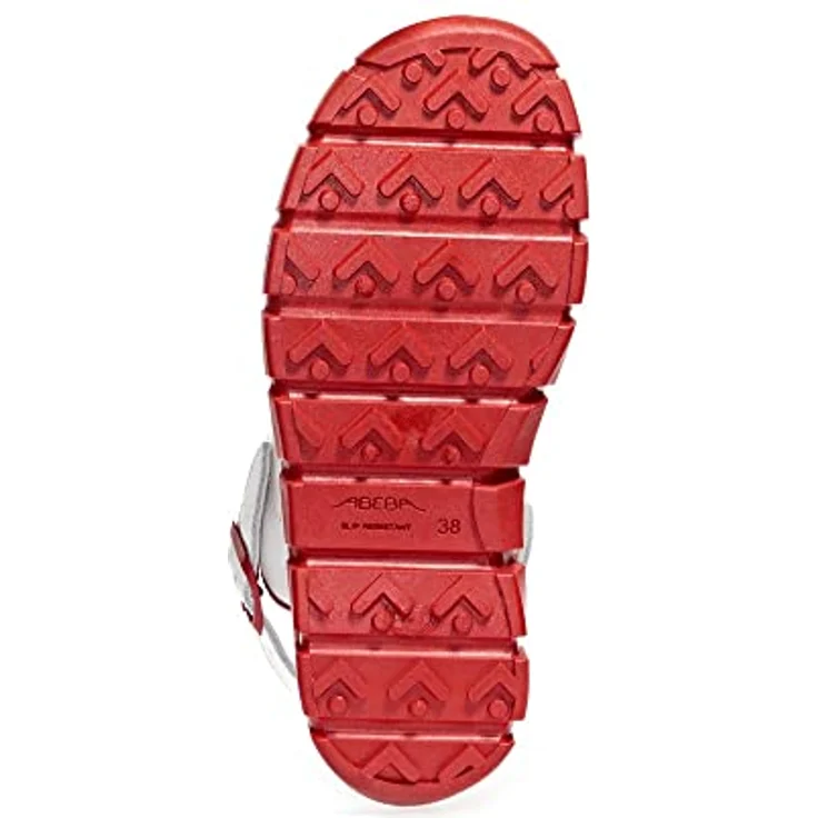 Abeba Berufsschuh-Clog Herren 7313 tools, Weiß Blau mit Aufdruck, 36 EU, Sicherheitssandalen mit Glattleder, Zertifizierung CE, EN ISO 20347:2012 OB, A, E, FO, SRC – Bild 4
