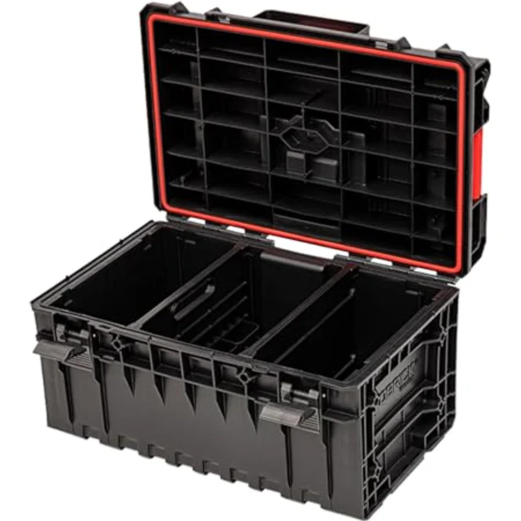 Tool Brothers RHINO XXL Werkzeugkoffer ECO Work+, 38 l, IP66, stapelbar, mit Aluminium-Montageschienen, 585 x 385 x 320 mm – Bild 1