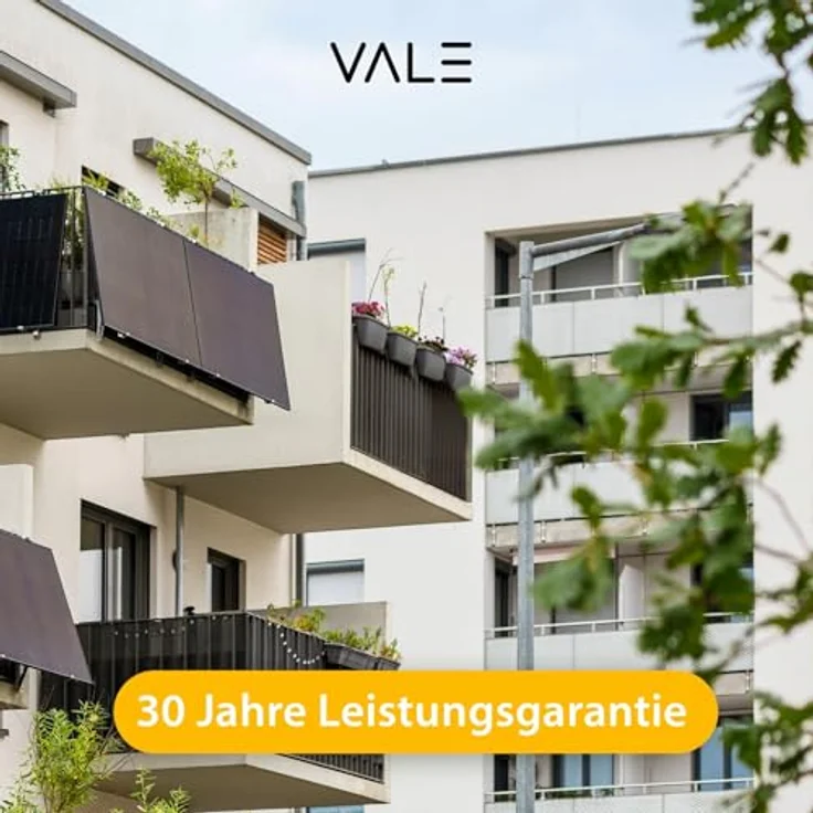 VALE Bifaziales Solarmodul Set, 2 x Full-Black Glas-Glas-Solarmodule, 900 Wp, Balkonkraftwerk für private Energieerzeugung – Bild 8