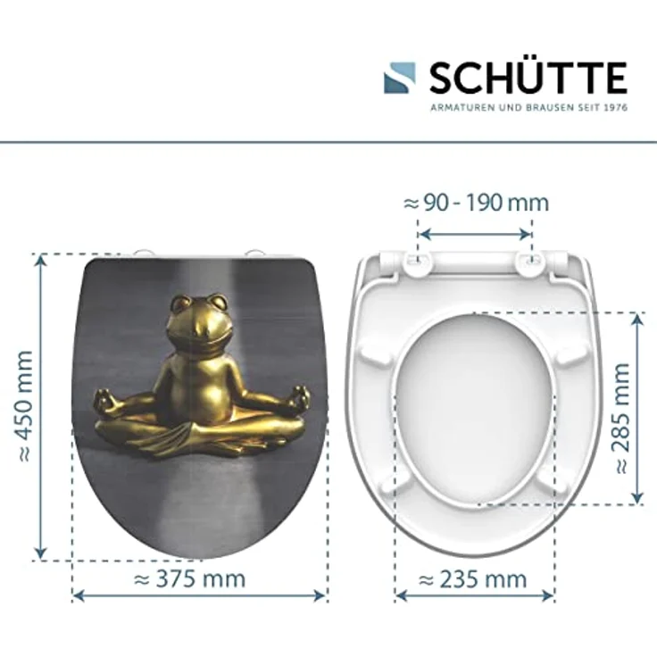 Schütte WC-Sitz Lighthouse Duroplast mit Absenkautomatik, Motiv-Design, bruchsicher und kratzfest, standard Größe – Bild 3