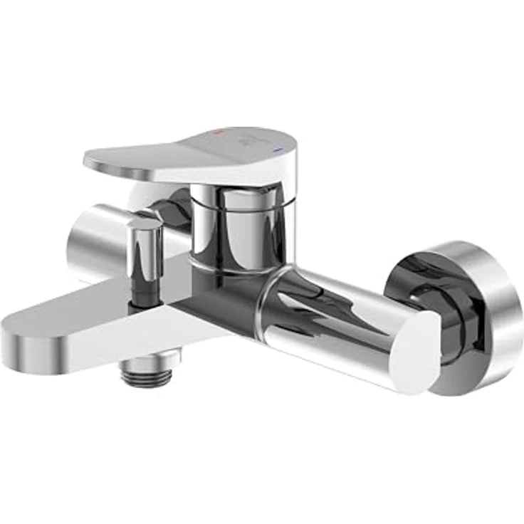 Steinberg Serie 340, Wannenarmatur Aufputz für zwei Verbraucher, Chrom, Ausladung 110mm, Einhebelarmatur – Bild 1