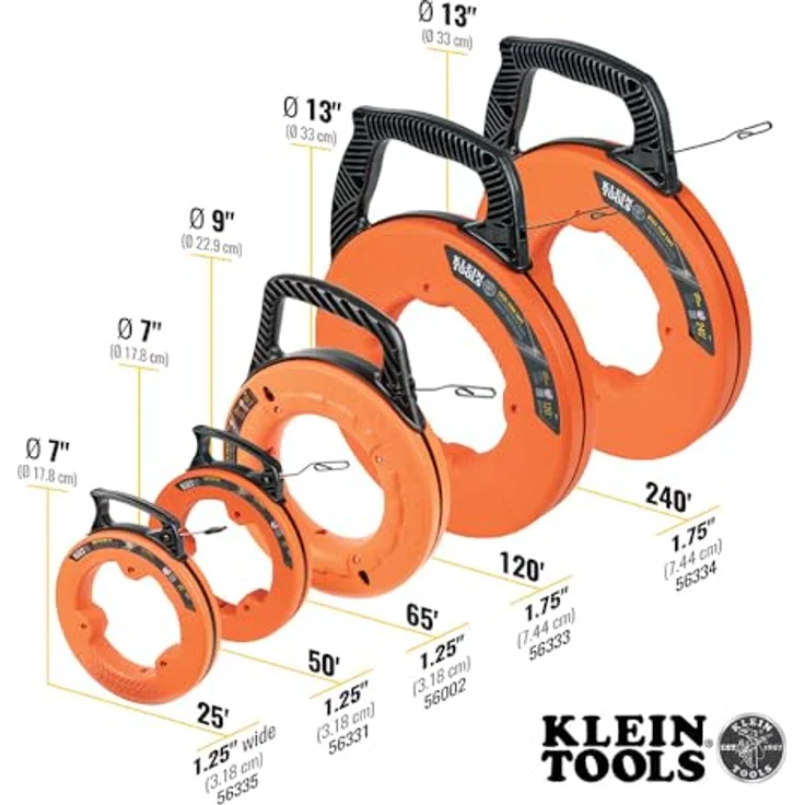KLEIN TOOLS Edelstahleinziehband 73.2m x 3mm, flexibles Bandmaß mit Laser-Markierungen und Korrosionsschutz – Bild 3