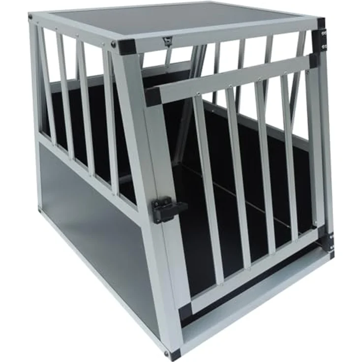 Spocado Villa Hunde Transportbox - Sicherer, bequemer Transport für deinen Hund - Stabile Konstruktion, leicht, langlebig und einfach zu reinigen (69 x 60 x 54 cm) - Weiß – Bild 1