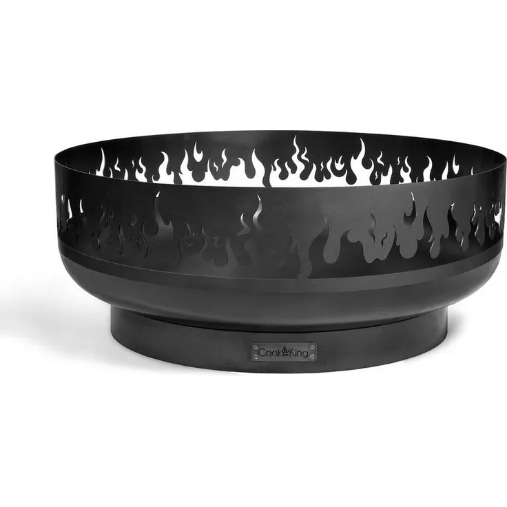 Cook King Feuerschale, 80x80 cm aus Roststahl, tragbare Feuerstelle für Freizeit und Camping, handgemacht in Polen