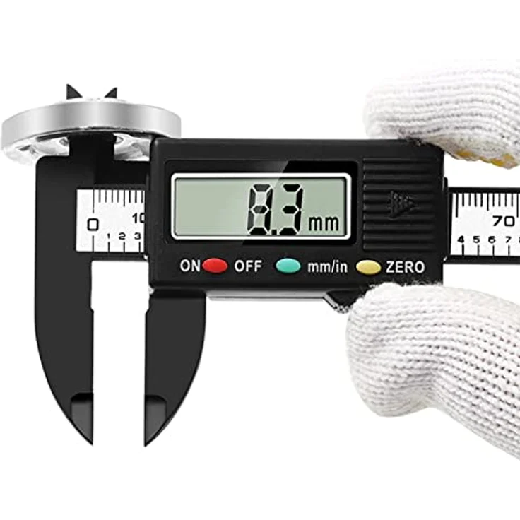 Retoo Digitaler Messschieber 150mm mit Ersatzbatterie, Spritzwasserdicht und Staubdicht Schieblehre mit LCD Bildschirm, Messwerkzeuge für Haushalt & Industrie, Messlehre für Messgenauigkeit – Bild 3