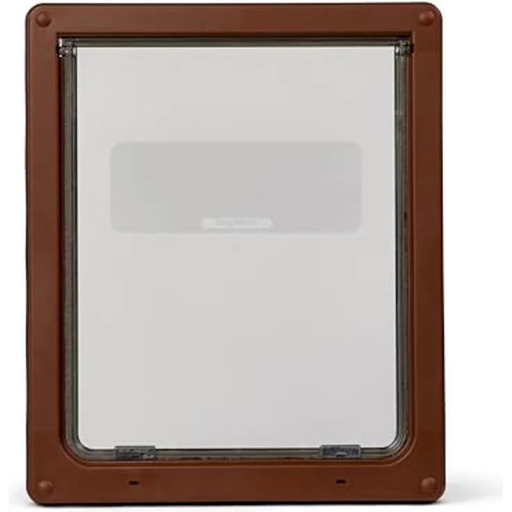 Kerbl Dog Mate® 2-Wege Hundetüre XL, Haustierklappe mit Magnetverschluss, braun, für große Hunde bis 630 mm Schulterhöhe, 366 x 441 mm – Bild 2