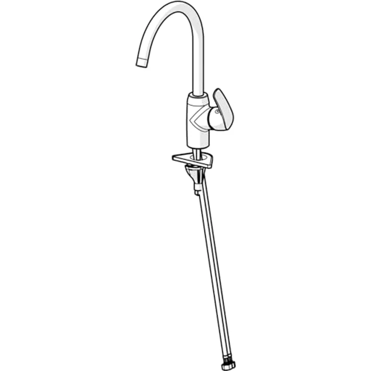 HANSA Hansapinto Spültisch-Einhand-Einlochbatterie, 213 mm Ausladung, 120° schwenkbar, 12 l/min Durchflussmenge – Bild 6