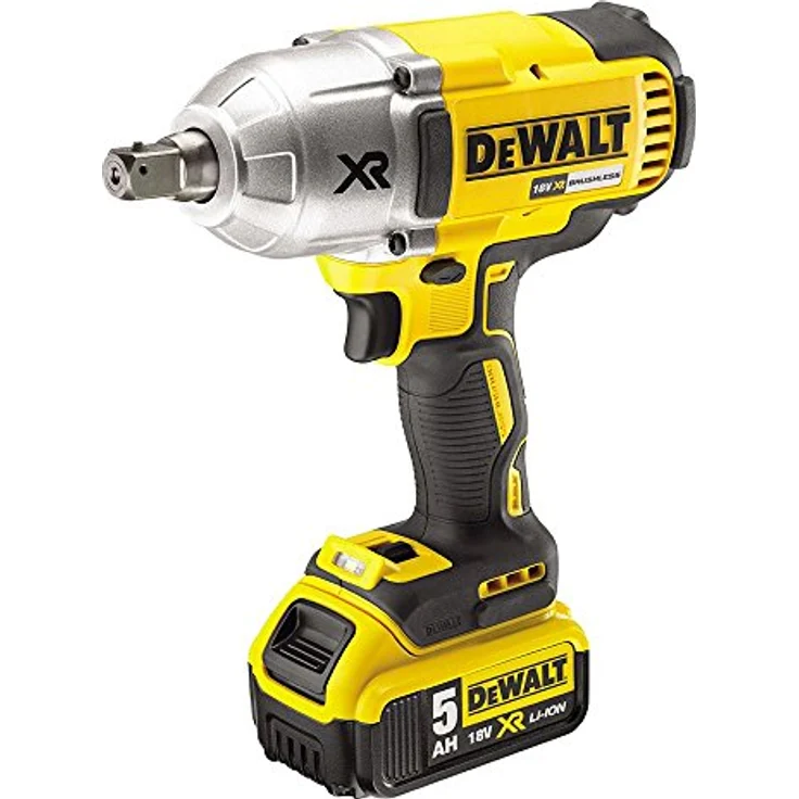 DeWalt 18 V, 5,0 Ah Akku-Schlagschrauber (Drehmoment max. 950 Nm, 1-2 Zoll Außenvierkant-Aufnahem, integrierte LED-Leuchte, inkl. 2x Akkus, System-Schnellladegerät und TSTAK Box-II) DCF899P2 – Bild 2