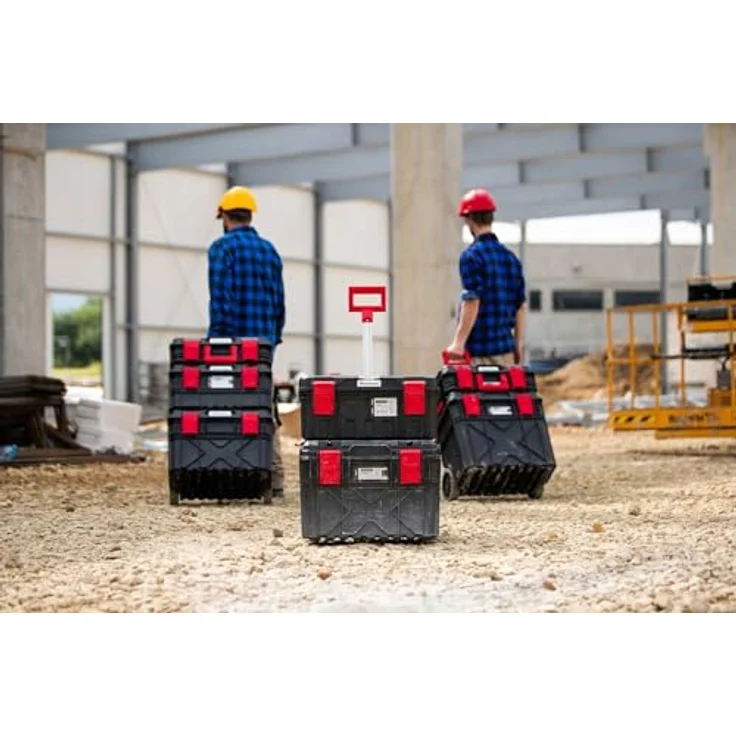 Prosperplast Kistenberg C Block Pro, Werkzeugkoffer auf Rollen, kompakt, robuste Konstruktion aus Acrylnitril-Butadien-Styrol, 38x45 cm – Bild 3