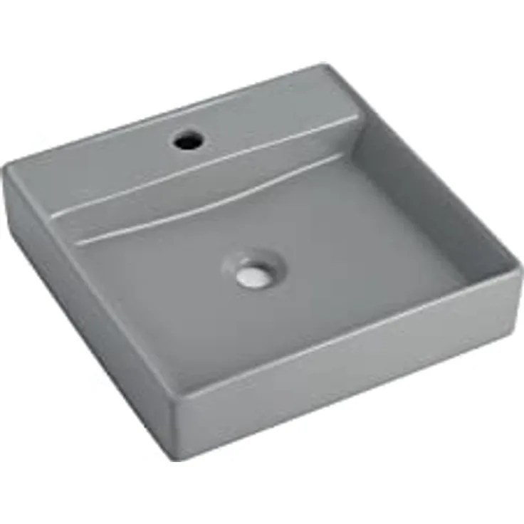 VEROSAN PRO HERU Aufsatzwaschtisch, Keramik, Light Grey matt, 44x44