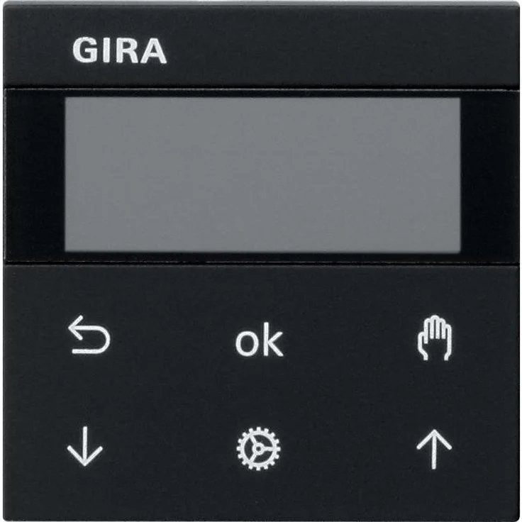 Gira Jalousie- und Schaltuhr S3000, schwarz, mit kapazitiver Sensorfläche und Astro-Funktion