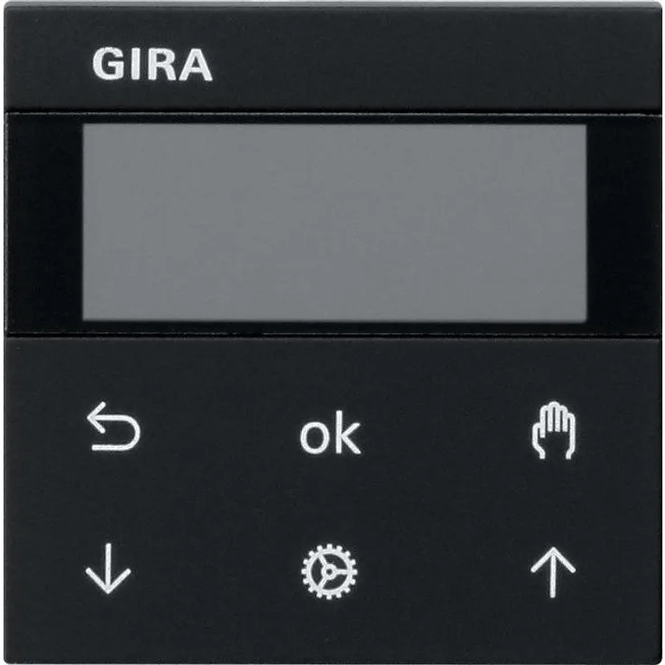 Gira Jalousie- und Schaltuhr S3000, schwarz, mit kapazitiver Sensorfläche und Astro-Funktion