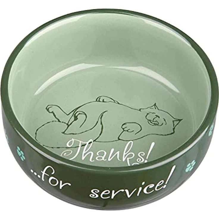 Trixie Katzennapf Thanks for Service, Keramik, 1 Stück - Sortierte Farbe (1er Pack) – Bild 1