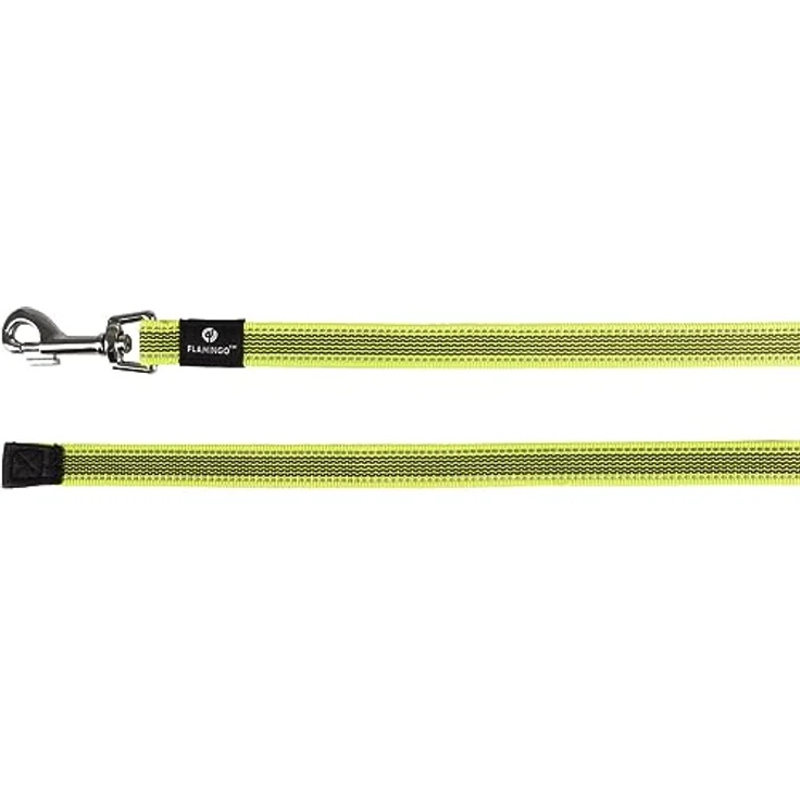 Flamingo Trainings- und Schleppleine Xeno Fluo Gelb, 5m, 20mm breit – Bild 1