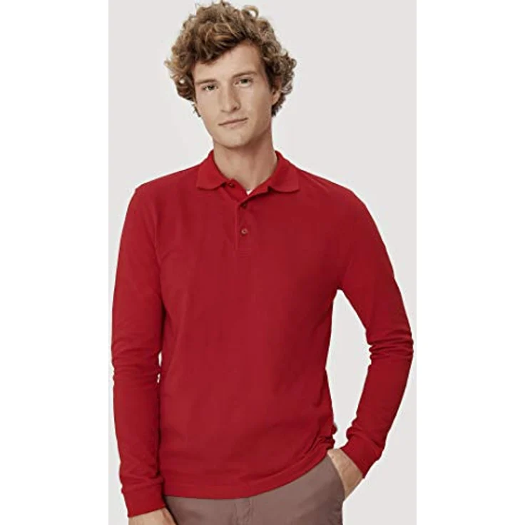 HAKRO Langarm Poloshirt Performance Herren #815 Gr. M schwarz – Bild 3