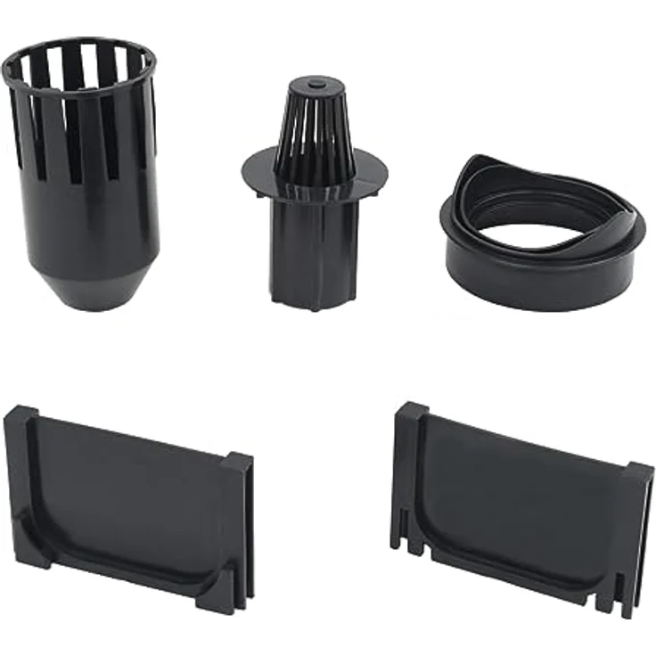 vidaXL 12x Entwässerungsrinne Set, Kunststoff, 12m, schwarz, mit Filtersystem und Bodenauslassventil – Bild 5