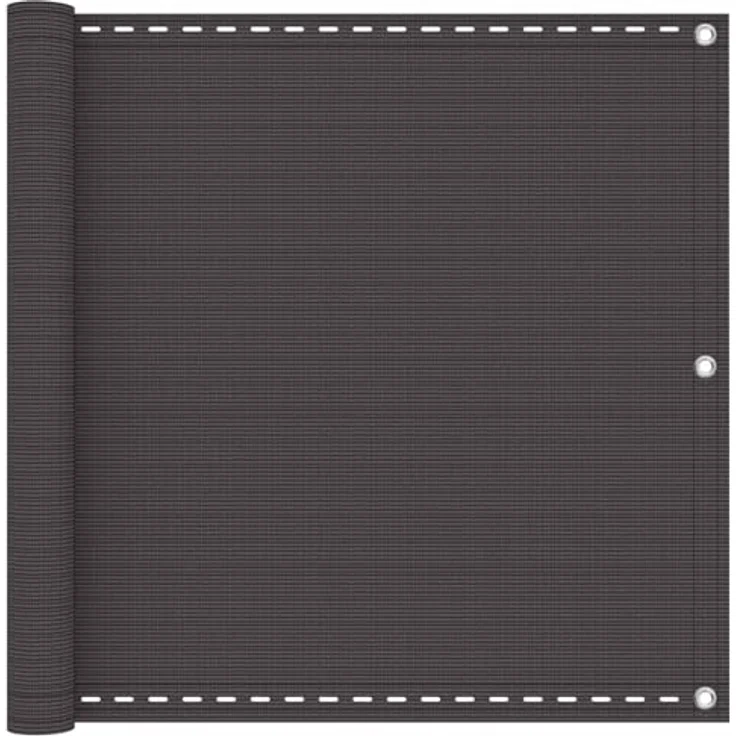 vidaXL Balkonsichtschutz Anthrazit 90 x 700 cm, UV-beständiger HDPE-Sichtschutz mit Aluminium-Ösen für Balkon, Terrasse und Garten – Bild 1
