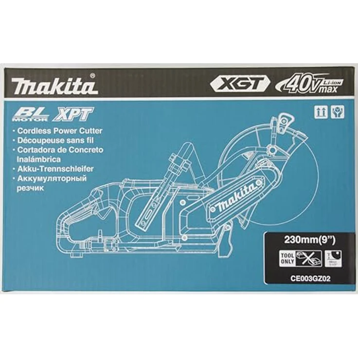 Makita CE003GZ02 Akku-Trennschleifer 40V max. Solo, 230 mm Trennscheibe, bürstenloser Motor, wasserdicht – Bild 13